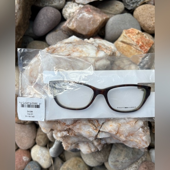 Scott Harris Tortoise Eyeglass Frame SH286 Col.01 51 [] 16 140 Flex Hinges NEW! - Picture 1 of 9